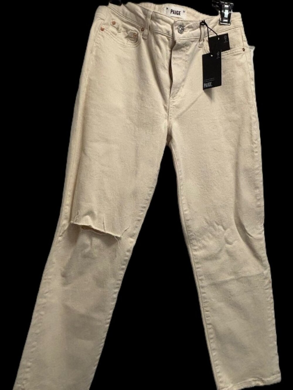PAIGE Cindy Crop High Rise Straight Crop Jeans